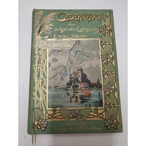 Antique Book Gedenkbuch Castell Toblino by J.V. von Scheffel German 1901